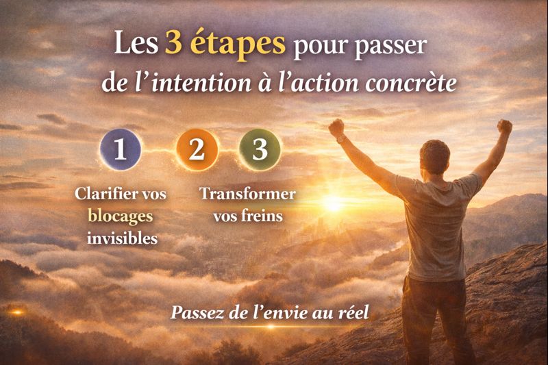 Les trois étapes pour passer de l’intention à l’action concrète