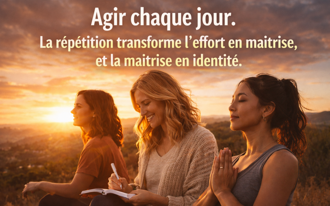Agir chaque jour. La répétition transforme l’effort en maîtrise, et la maîtrise en identité